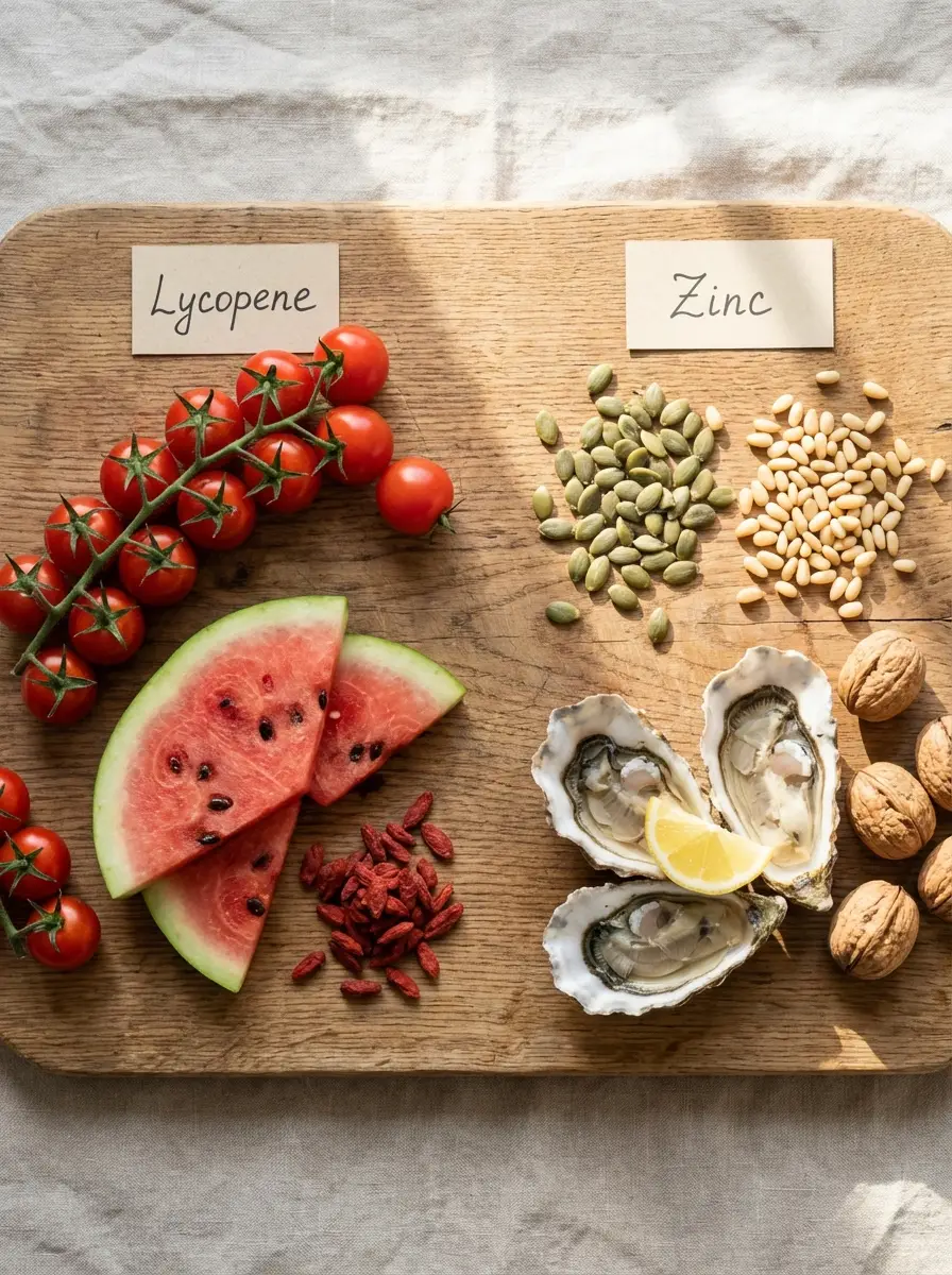 Lycopene and zinc for prostate